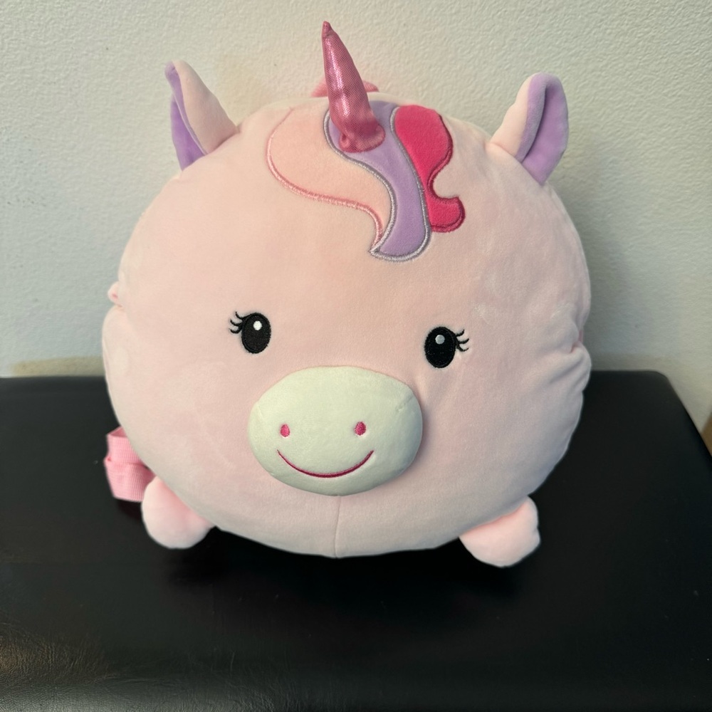 Linzy Backpack Smoochy Pals Plush Unicorn Pink